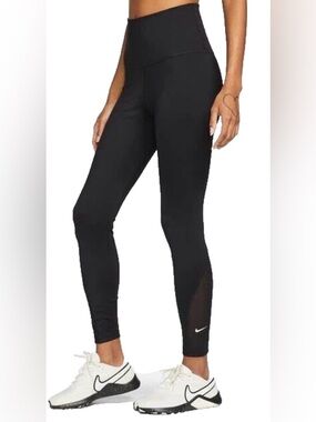 NIKE ONE Women TIGHT FIT HIGH RISE Yoga Leggings-Black XS NWOT